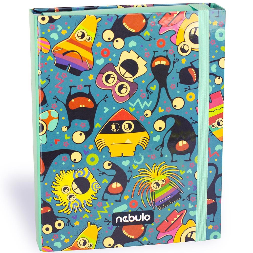 imagen de Nebulo: Caja de cuadernos en tamaño A/5 con diseño de monstruos divertidos 1