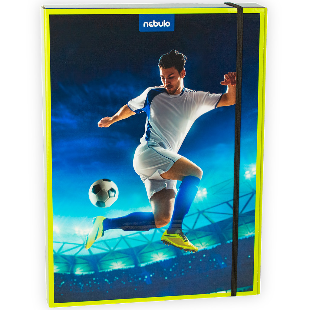 imagen de Nebulo: Caja de cuadernos tamaño A/4 con diseño de fútbol 1
