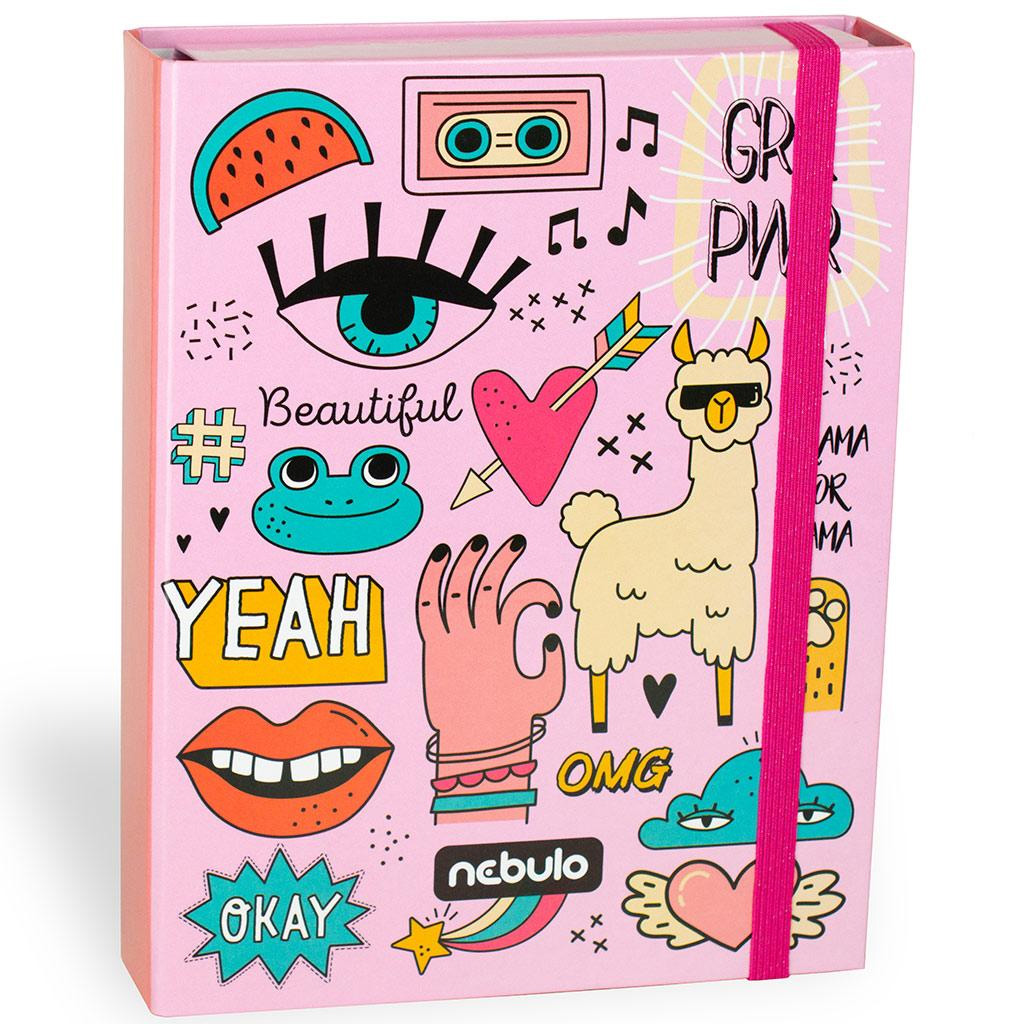 imagen de Nebulo: Caja de cuadernos tamaño A/5 girl power 1