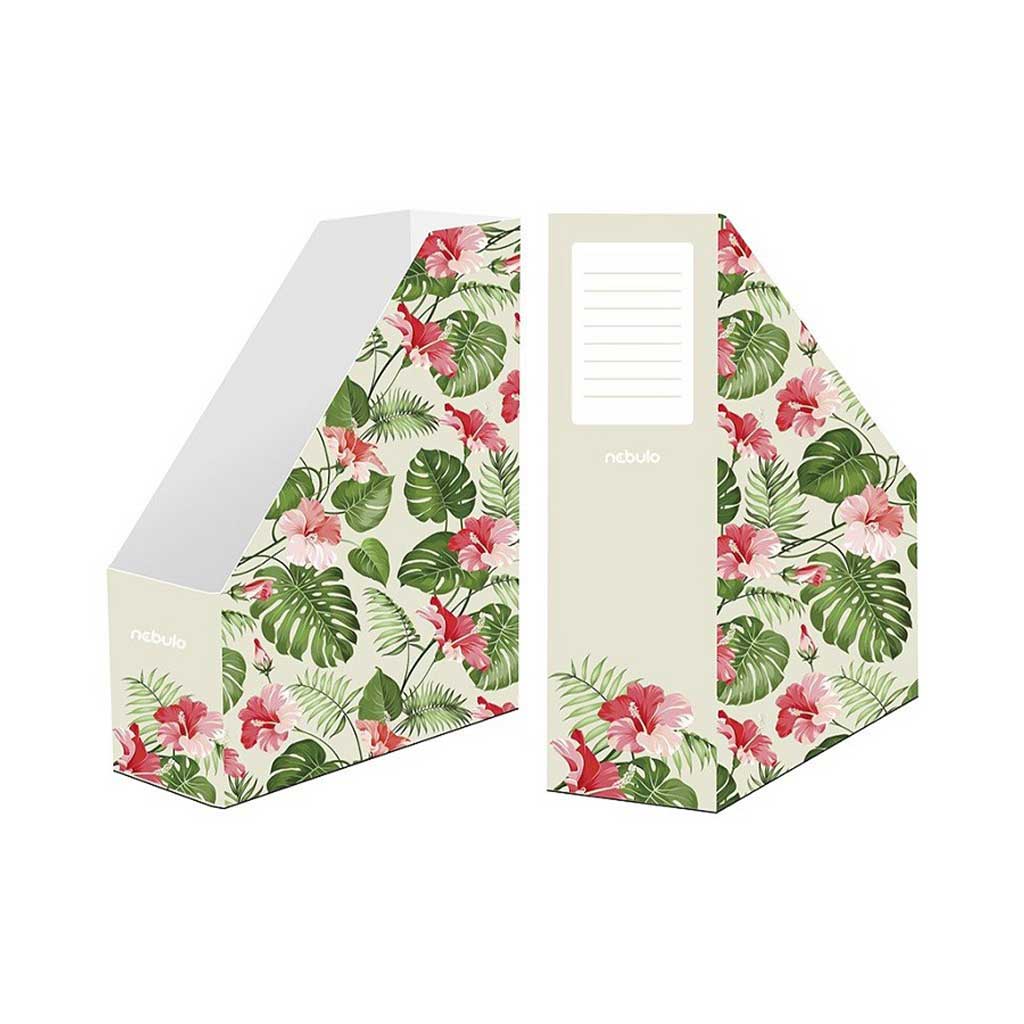 imagen de Nebulo: Carpeta de papel plegable con diseño de flores y hojas tropicales 1
