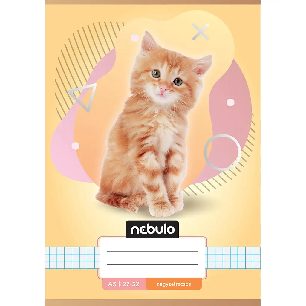 imagen de Nebulo: Cuaderno a cuadros con estampado de gatos A/5 27-32 1