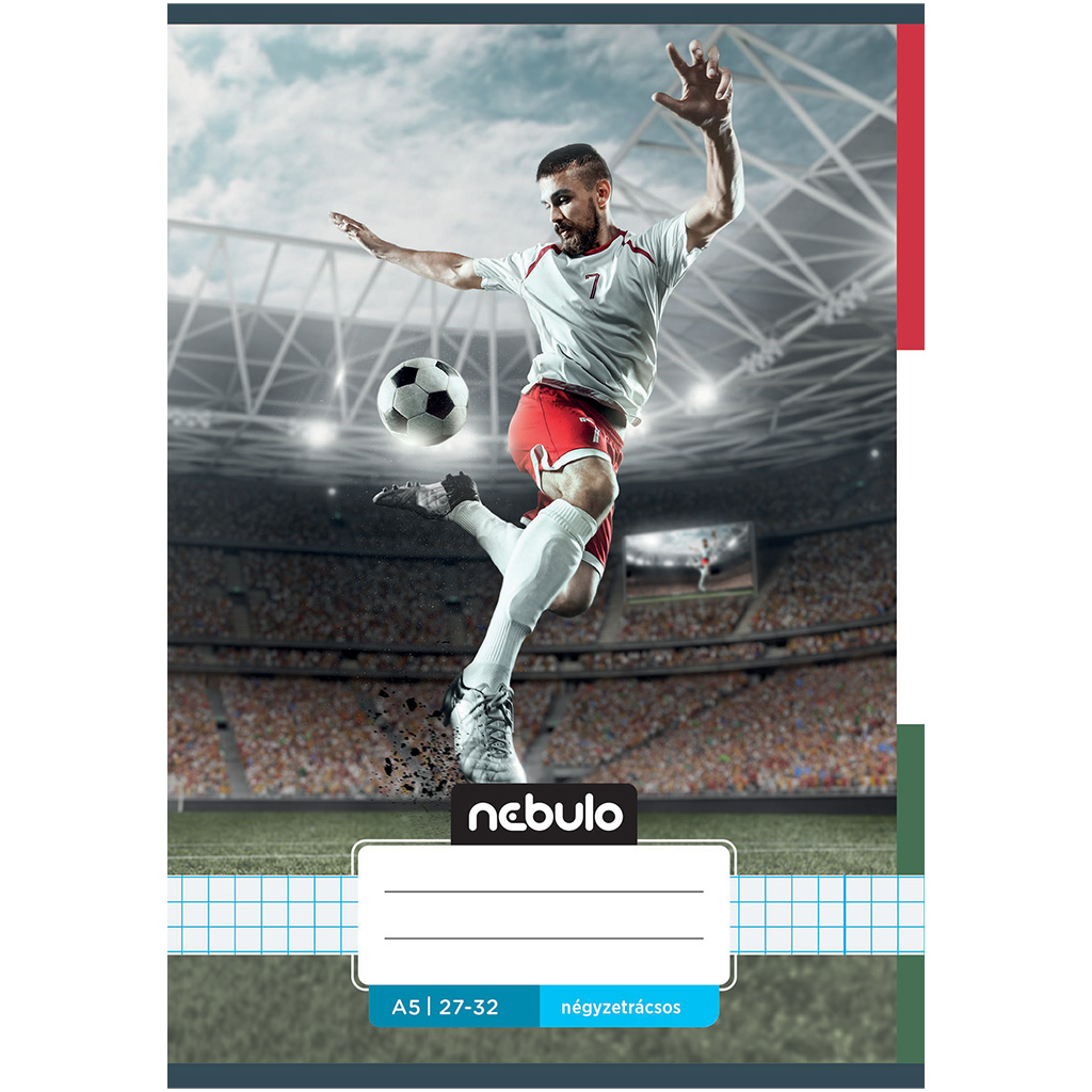 imagen de Nebulo: Cuaderno de cuadros con diseño de fútbol HUN 27-32 A/5 1