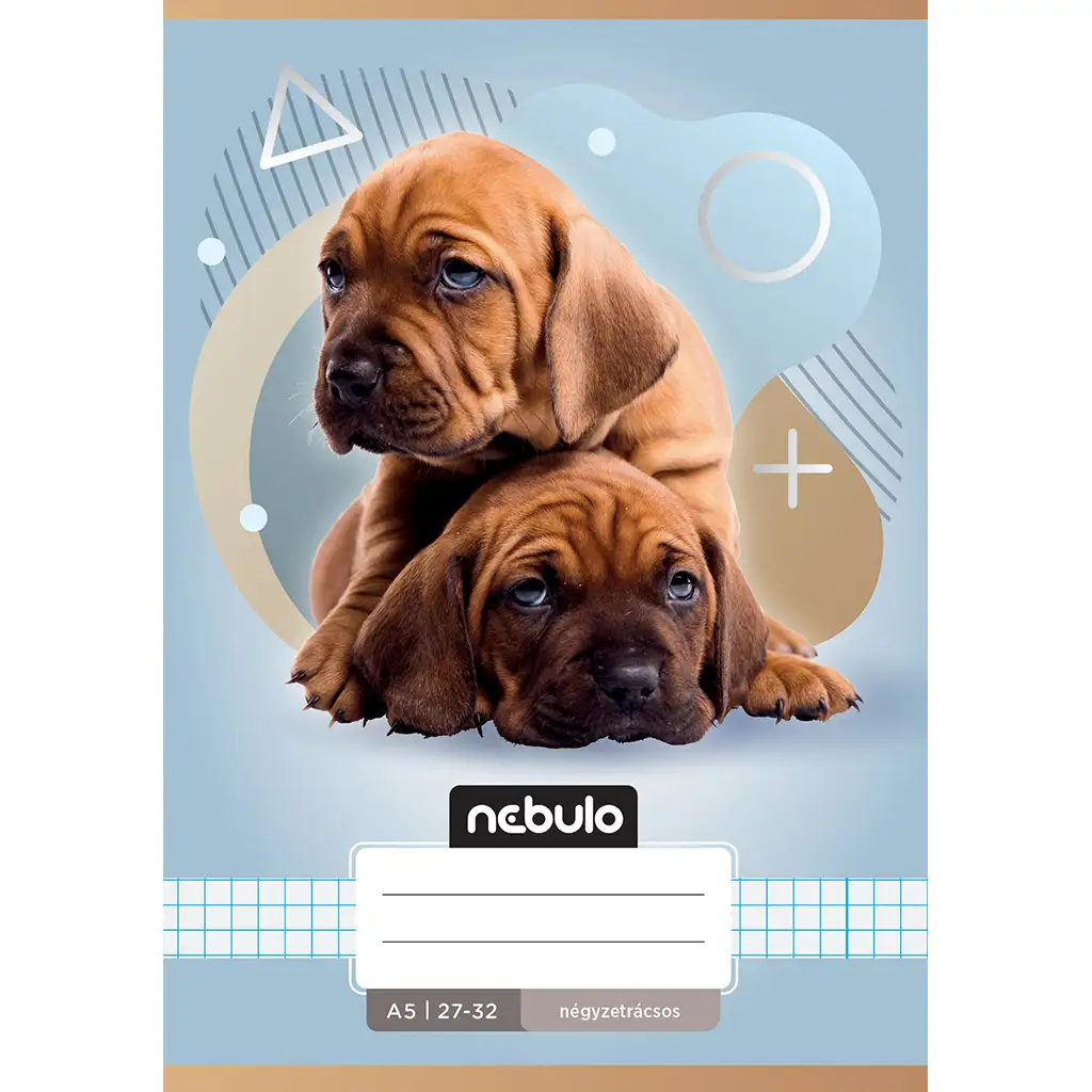 imagen de Nebulo: Cuaderno de cuadros con dos perros A/5 27-32 1
