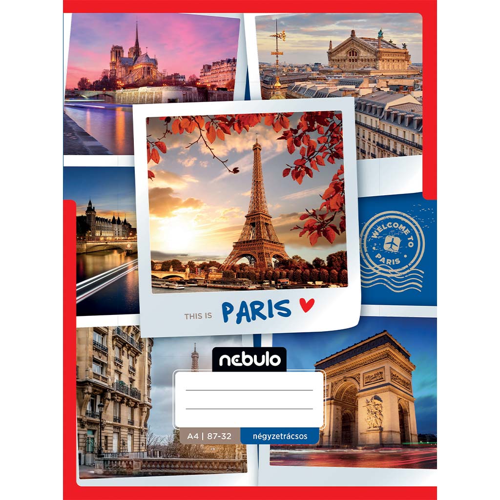 imagen de Nebulo: Cuaderno de cuadros de París 87-32 A/4 1