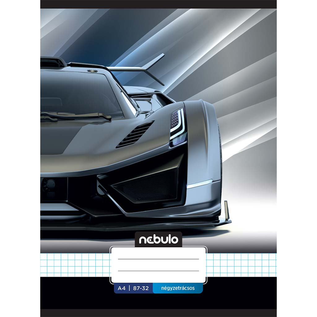 imagen de Nebulo: Cuaderno de deporte con diseño de coche de carreras a cuadros 87-32 A/4 1