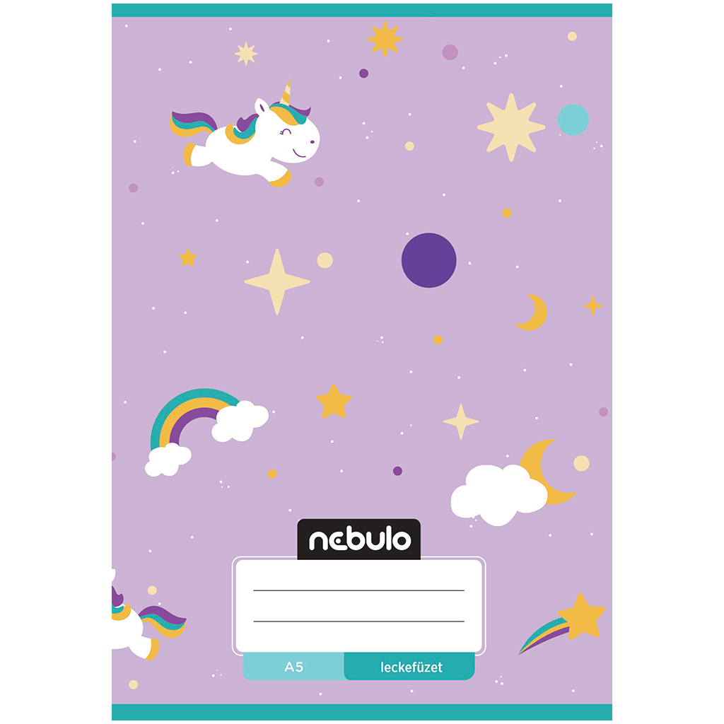 imagen de Nebulo: Cuaderno de ejercicios con estampado de unicornio 1