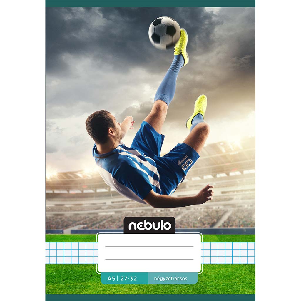 imagen de Nebulo: Cuaderno de fútbol con diseño a cuadros cosido 27-32 A/5 1