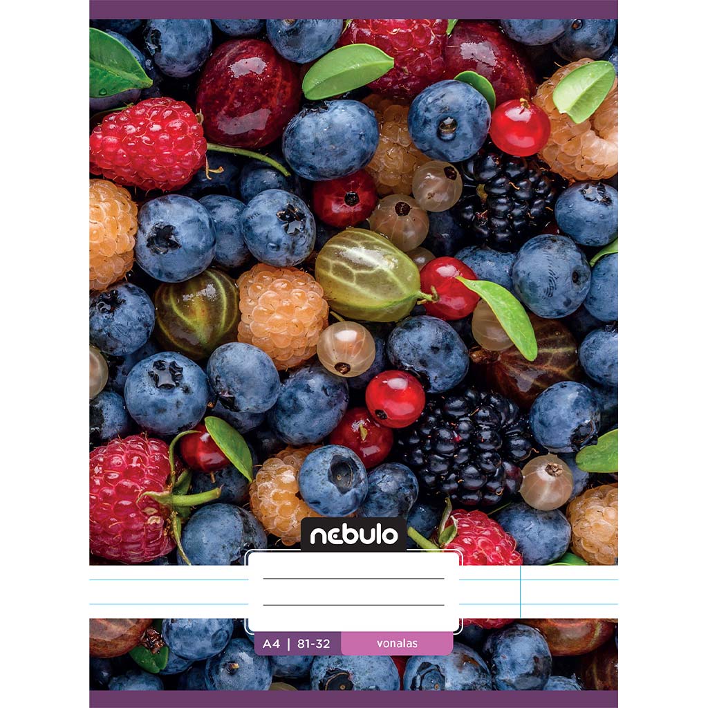 imagen de Nebulo: Cuaderno de líneas con estampado de frutas 81-32 A/4 1