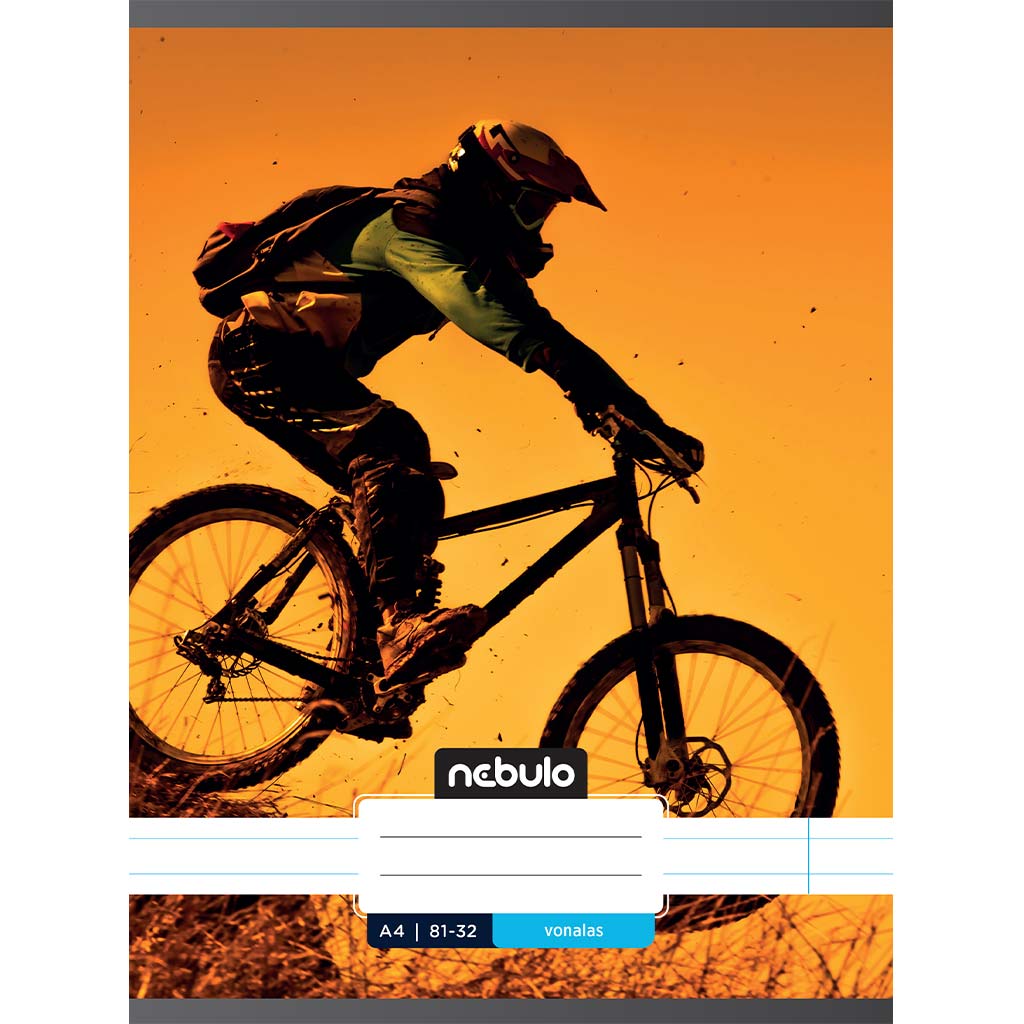 imagen de Nebulo: Cuaderno de líneas en patrón de bicicleta 81-32 A/4 1