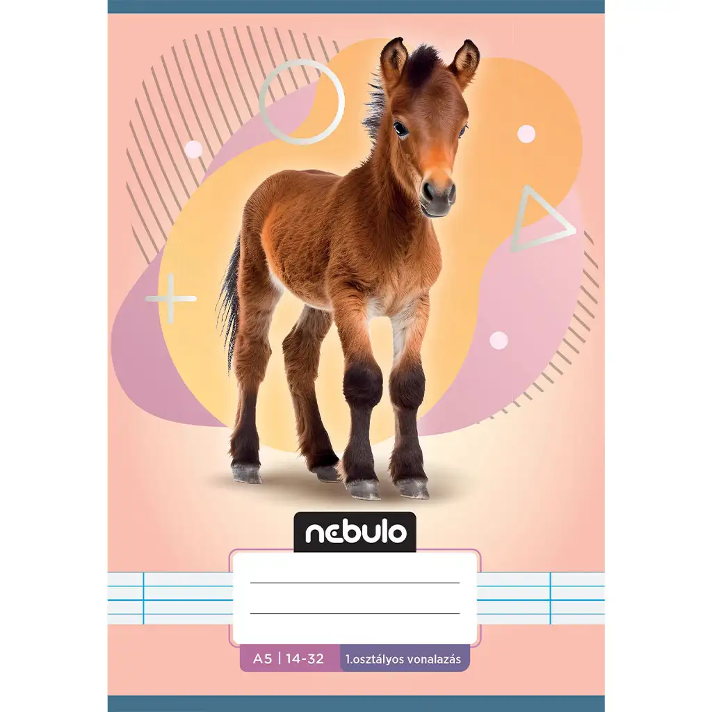 imagen de Nebulo: Cuaderno de líneas encolado de 1er grado A5 14-32 Animales - Caballo 1