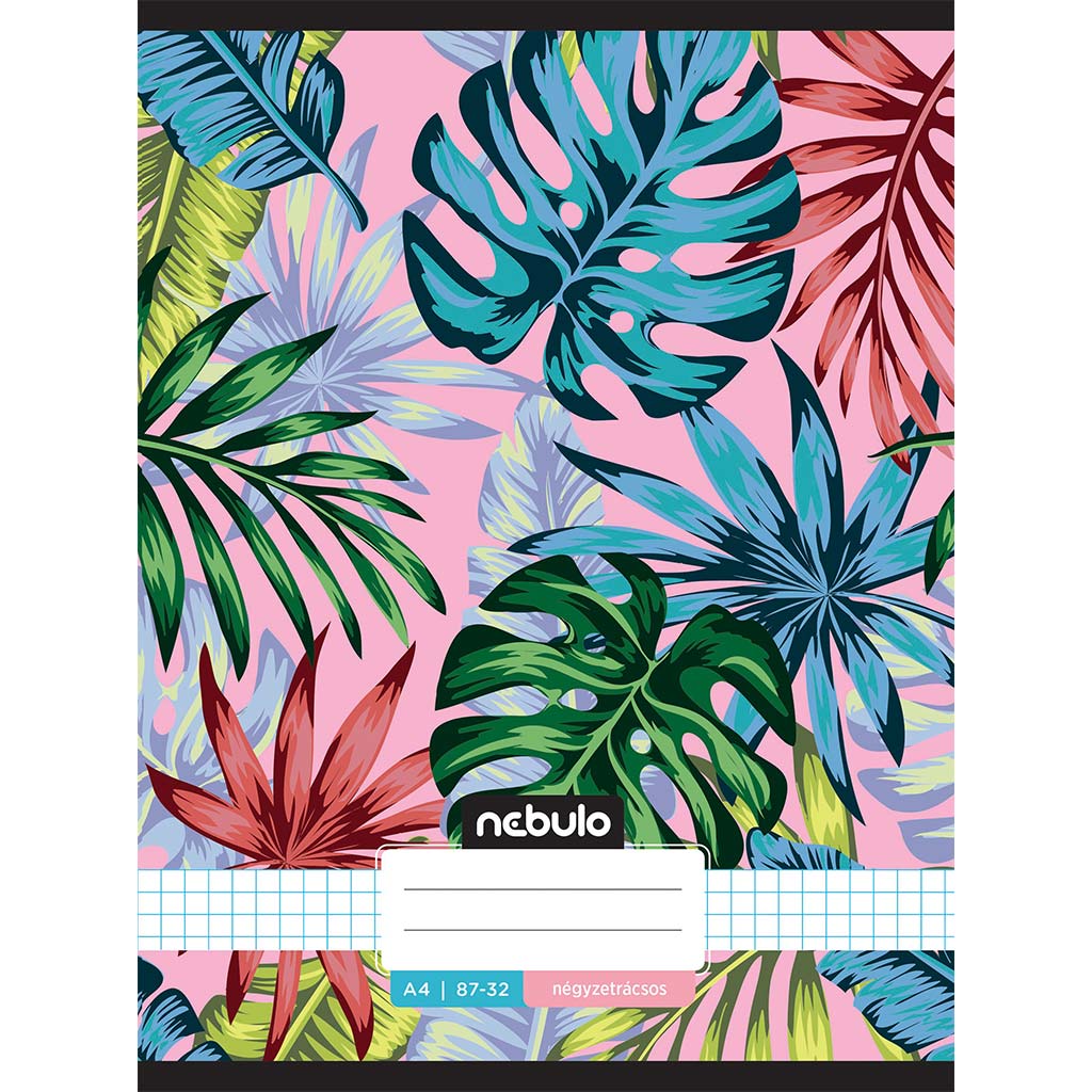 imagen de Nebulo: Cuaderno de palmera colorida con cuadros 87-32 A/4 1