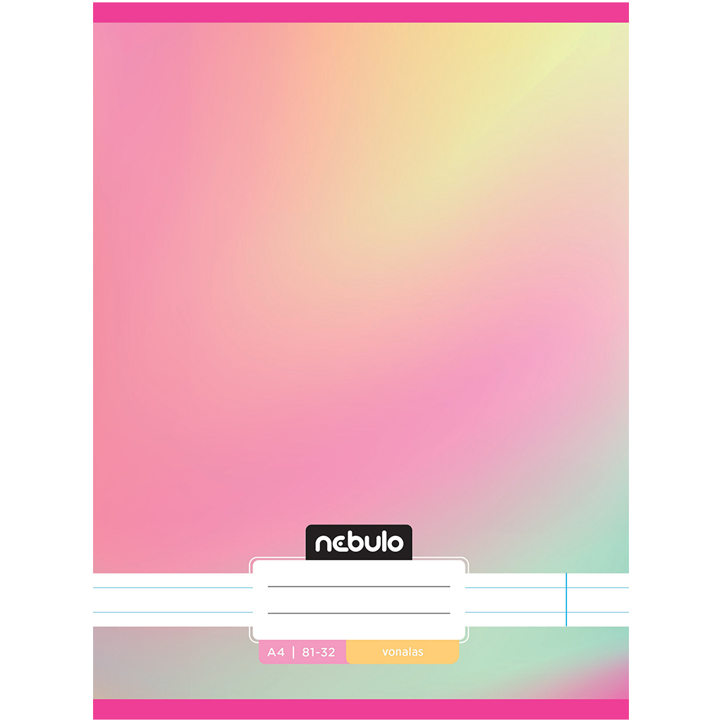 imagen de Nebulo: Cuaderno de rayas de arcoíris pastel cosido 81-32 A/4 1