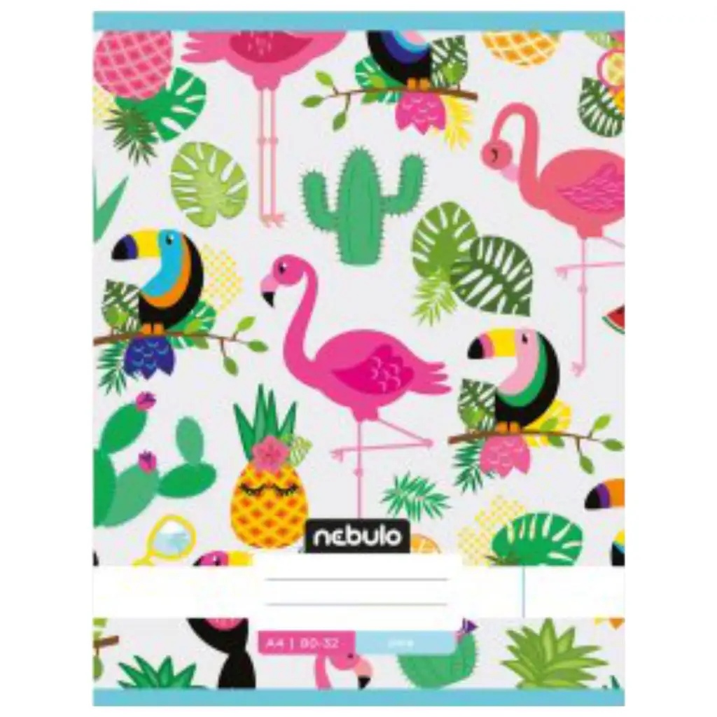 imagen de Nebulo: Cuaderno liso A4 de Flamenco y Tucán 80-32 1
