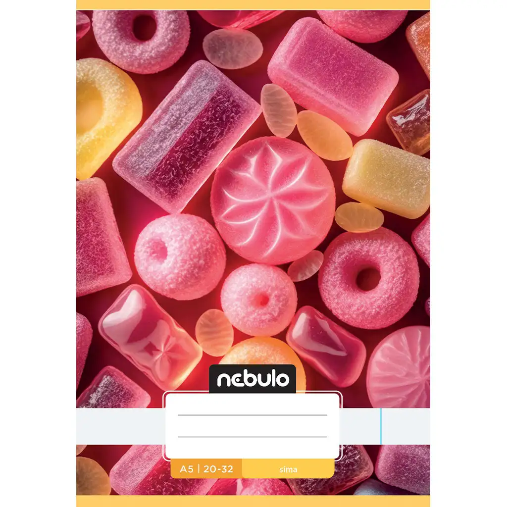 imagen de Nebulo: Cuaderno liso A5 encolado 20-32 con diseño de dulces 1