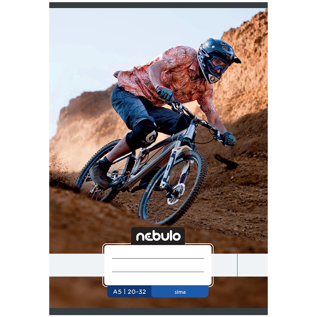 imagen de Nebulo: Cuaderno liso con diseño de ciclista de montaña 20-32 A/5 1