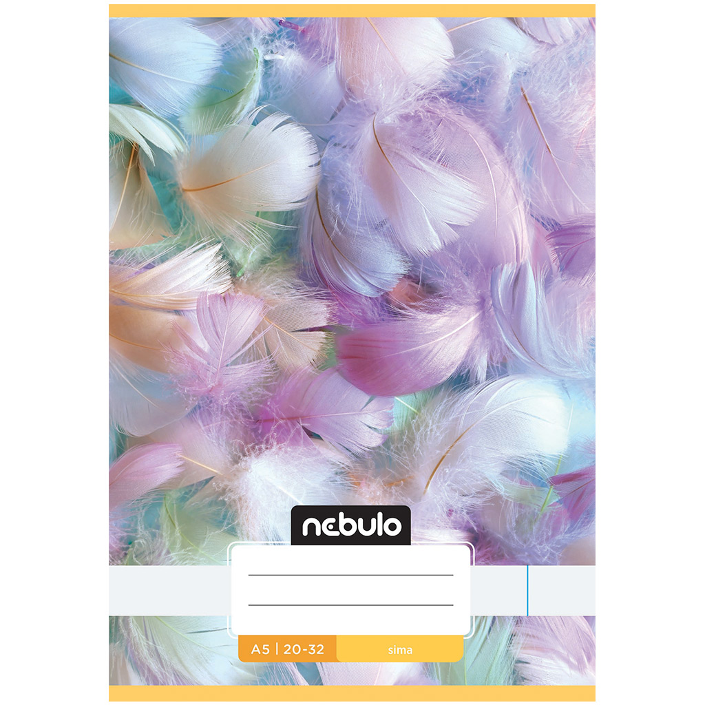 imagen de Nebulo: Cuaderno liso con diseño de pluma de fuego 20-32 A/5 1