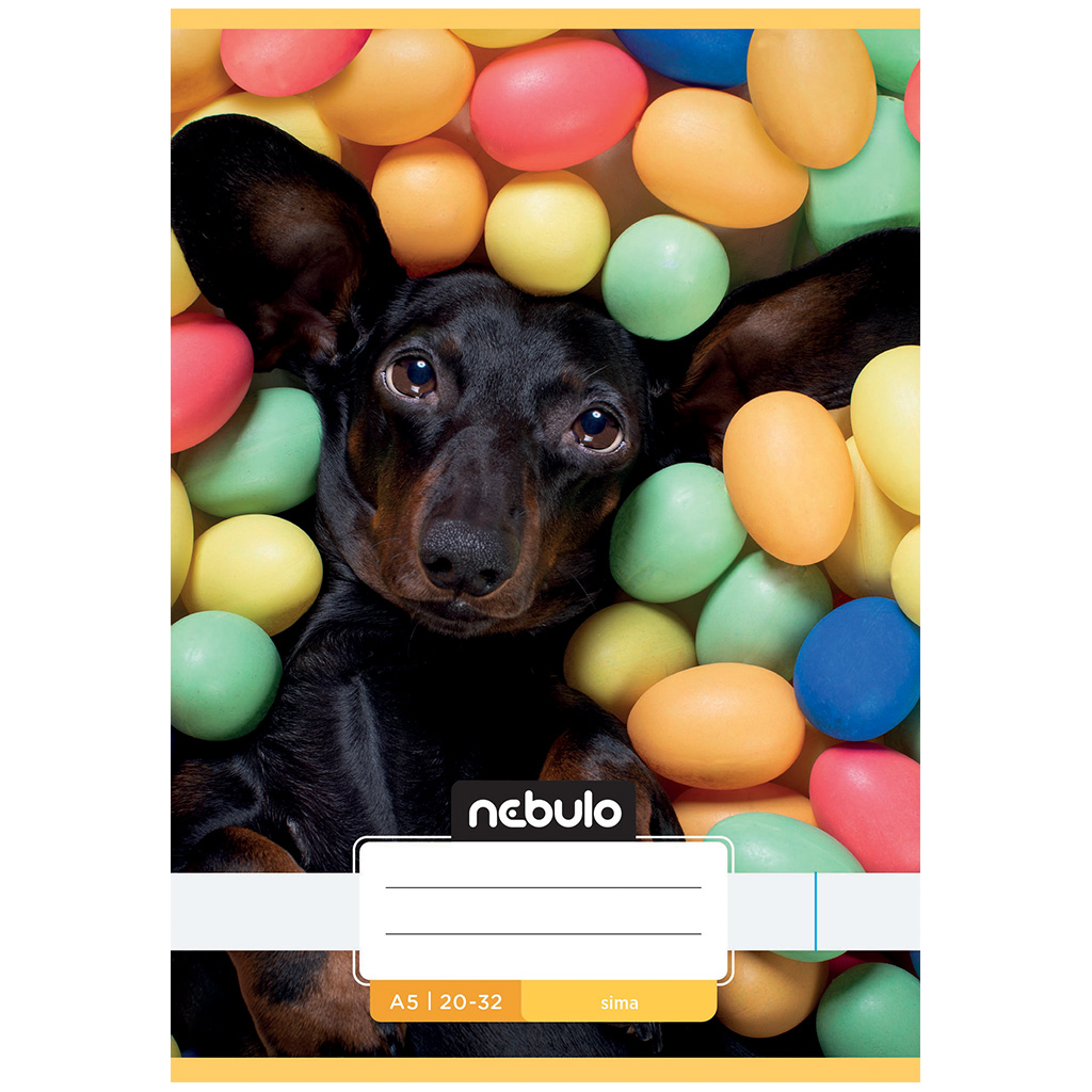 imagen de Nebulo: Cuaderno liso con estampado de perrito salchicha 20-32 A/5 1