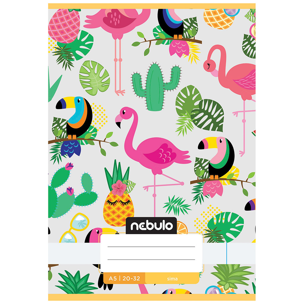 imagen de Nebulo: Cuaderno liso con estampado de tucán 20-32 A/5 1