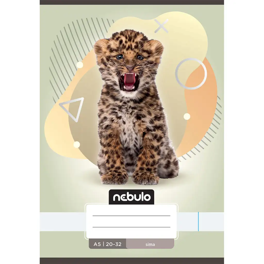 imagen de Nebulo: Cuaderno liso encolado A5 20-32 Animales - Leopardo 1