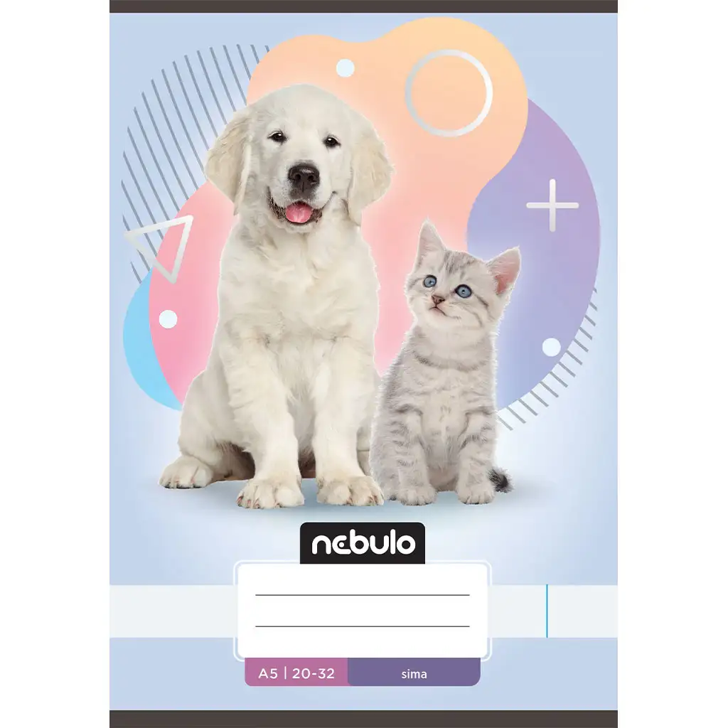 imagen de Nebulo: Cuaderno liso encolado A5 20-32 Animales - Mascotas 1