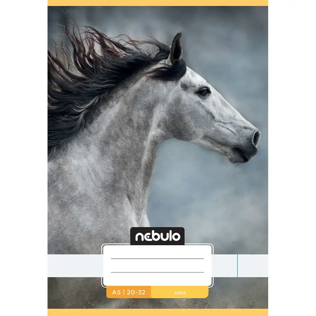 imagen de Nebulo: Cuaderno liso encolado A5 de 20-32 páginas con diseño bonito - Caballo 1