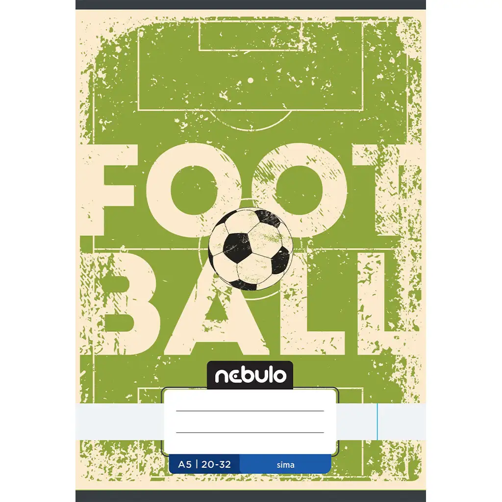imagen de Nebulo: Cuaderno liso encuadernado A5 20-32 Diseño moderno - Fútbol 1