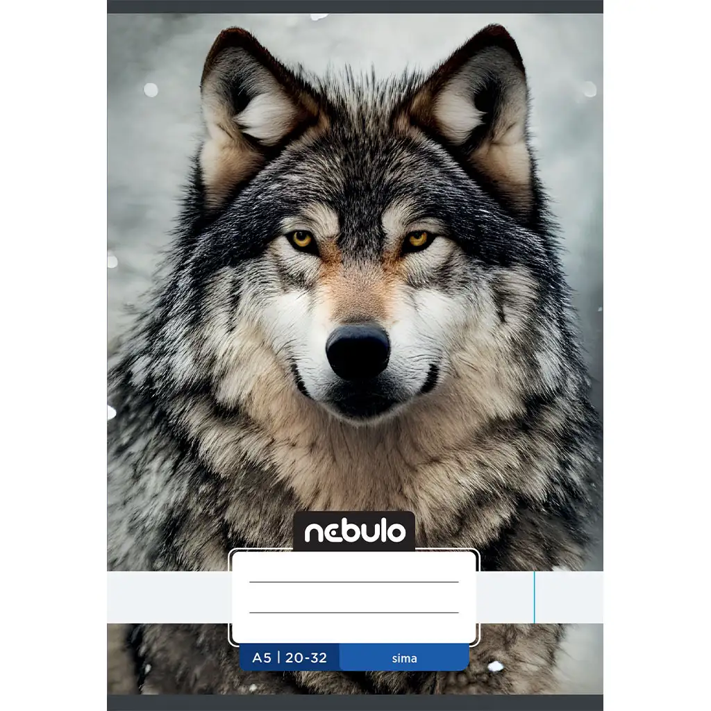 imagen de Nebulo: Cuaderno liso grapado A5 20-32 Padrón de lobo 1