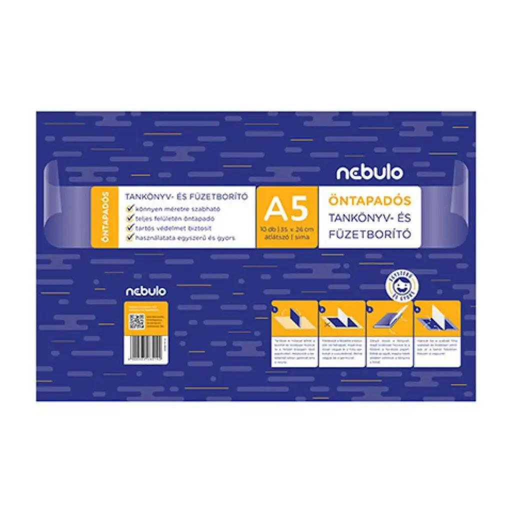 imagen de Nebulo: Cubierta de cuaderno A/5 de 10 unidades autoadhesivas lisas 1