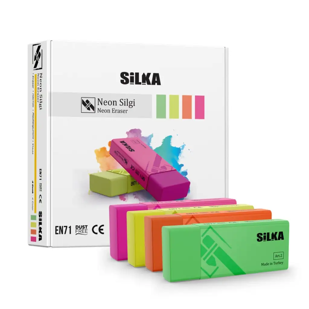 imagen de Nebulo: Goma de borrar Silka - en colores neón 1ud 1