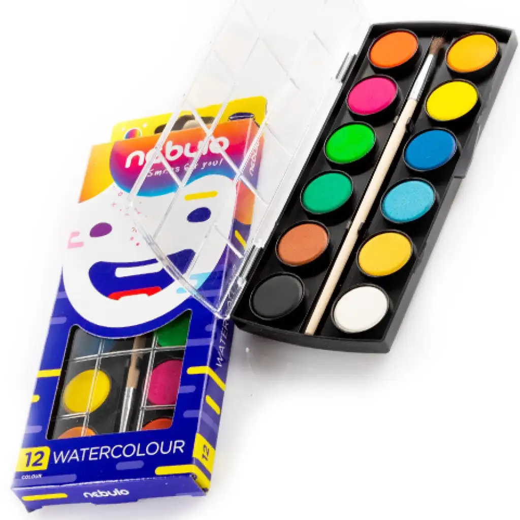 imagen de Nebulo: juego de acuarelas de 12 colores con discos de 23mm 1
