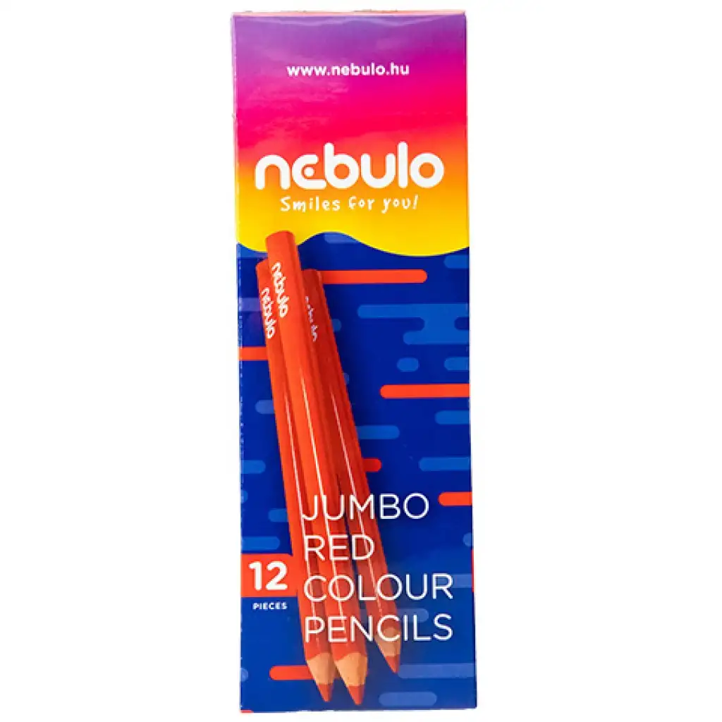 imagen de Nebulo: Lápiz de colores Jumbo triangular rojo 1ud 1