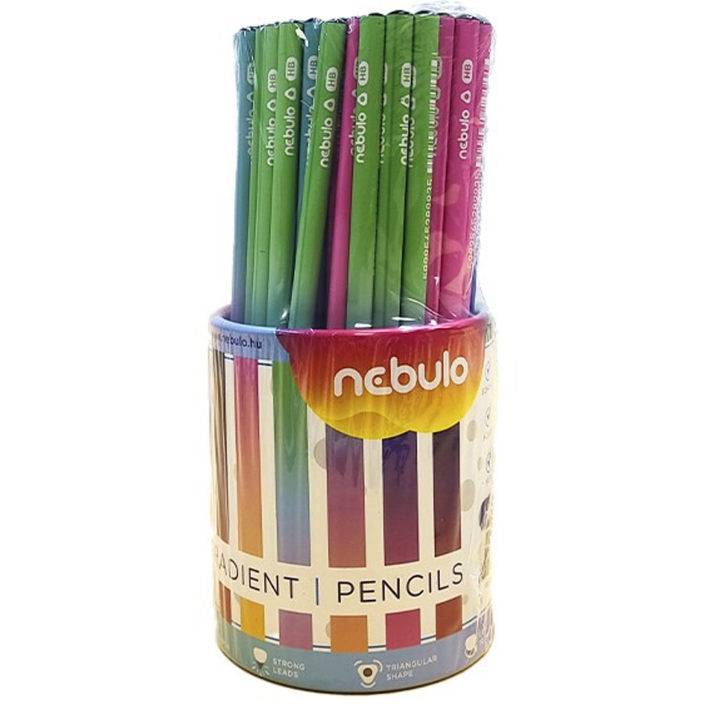 imagen de Nebulo: lápiz de grafito triangular con degradado HB en varias versiones 1ud 1