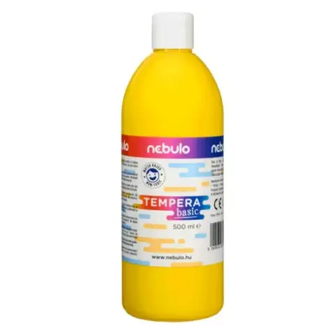 imagen de Nebulo: Pintura tempera líquida amarilla de 500ml en botella 1