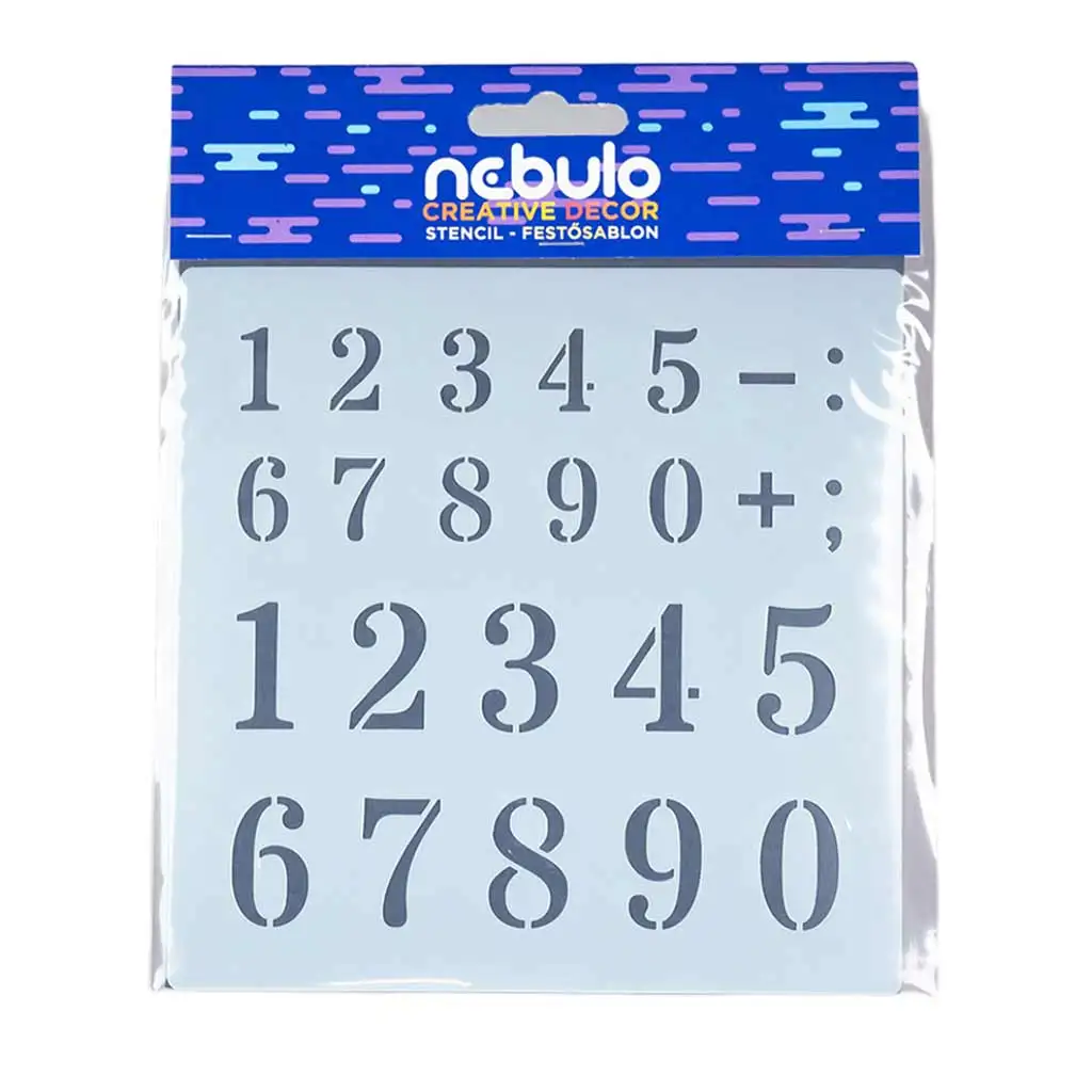 imagen de Nebulo: Plantilla de plástico de pequeños números 1