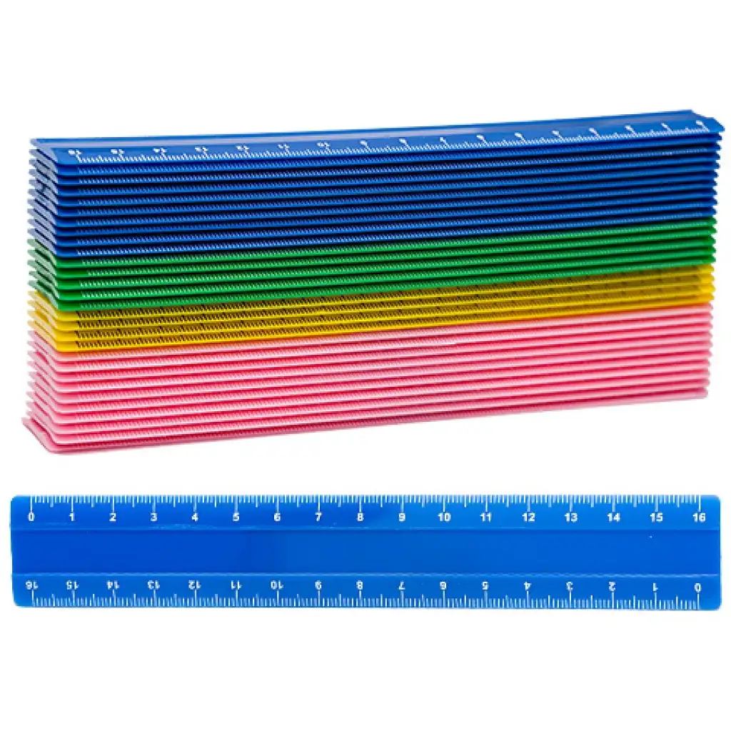 imagen de Nebulo: Regla de plástico en varios colores 16cm 1