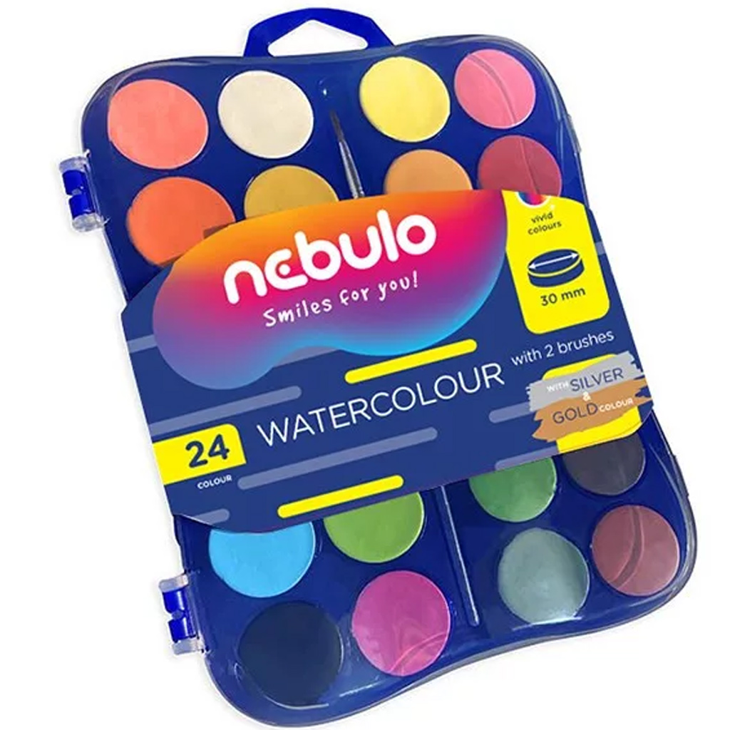 imagen de Nebulo: Set de acuarelas 24 colores 1