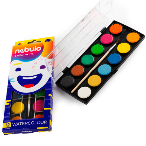 imagen de Nebulo: set de acuarelas de 12 colores con discos de 28mm 1