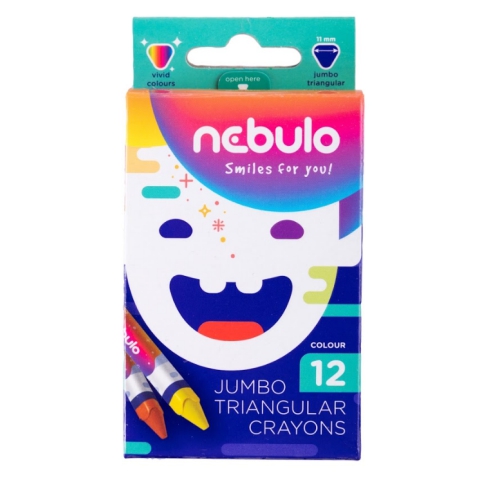 imagen de Nebulo: Set de crayones de cera jumbo de 12 unidades 1