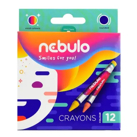 imagen de Nebulo: Set de crayones de colores de 12 unidades 1