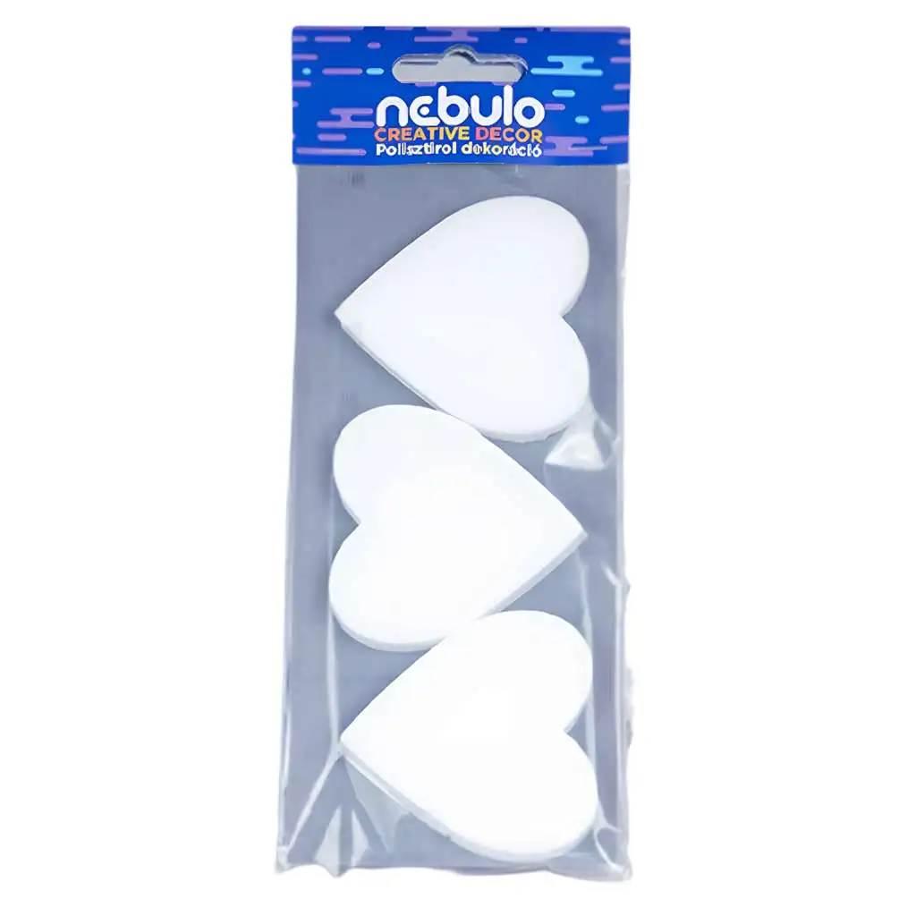 imagen de Nebulo: Set de decoración de corazones de poliestireno de 3 piezas 1