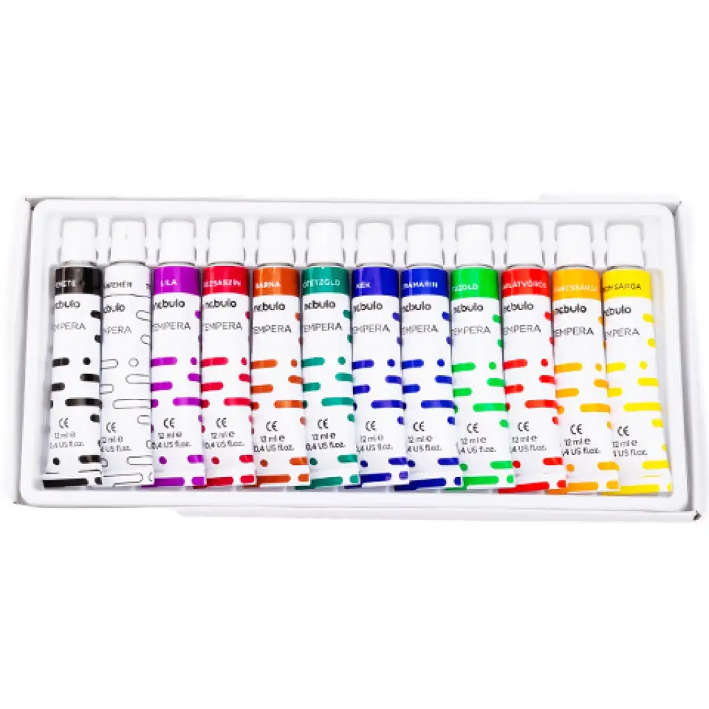 imagen de Nebulo: Set de témpera de colores 12ml 12ud 2