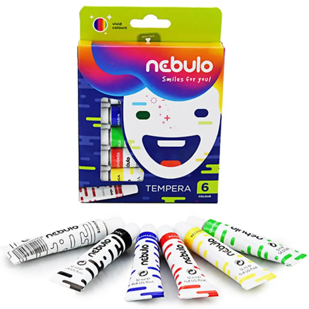 imagen de Nebulo: Set de témpera de colores 12ml 6ud 1