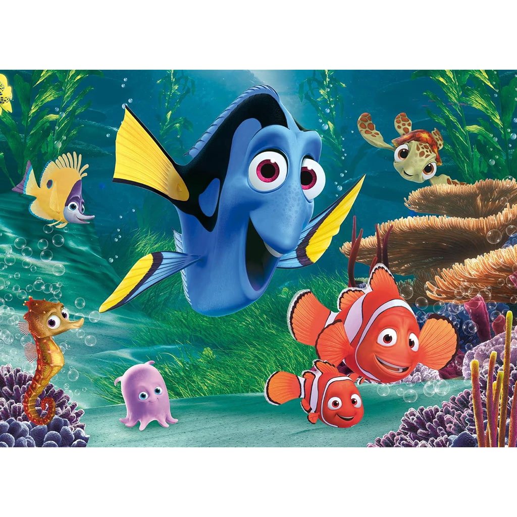 imagen de Nemo en busca de 2 en 1 24 piezas Eco maxi puzzle y colorear 70x50cm - Lisciani 2