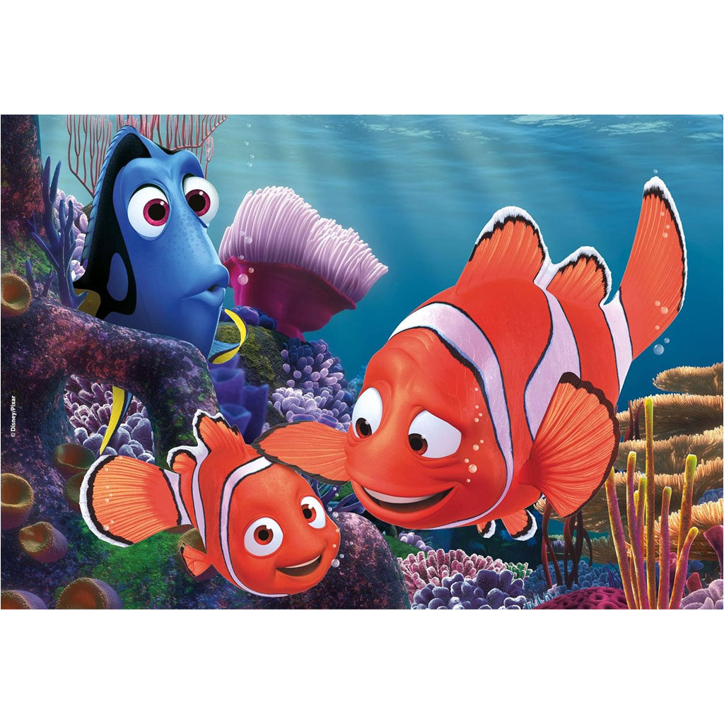 imagen de Nemo en busca de 2 en 1 rompecabezas y libro para colorear de 24 piezas 50x35cm - Lisciani 2