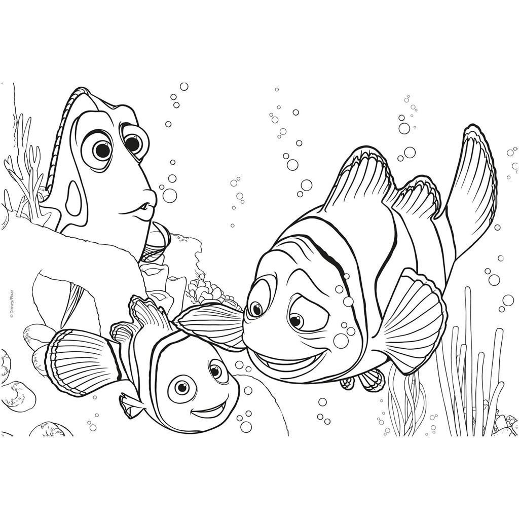 imagen de Nemo en busca de 2 en 1 rompecabezas y libro para colorear de 24 piezas 50x35cm - Lisciani 3