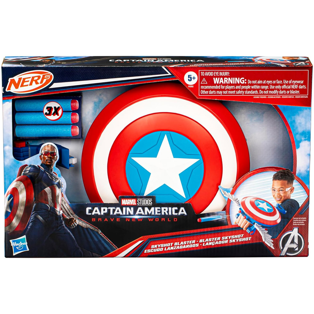 imagen de Nerf: Capitán América - Nuevo Mundo Blaster skyshot lanzador de espuma - Hasbro 2