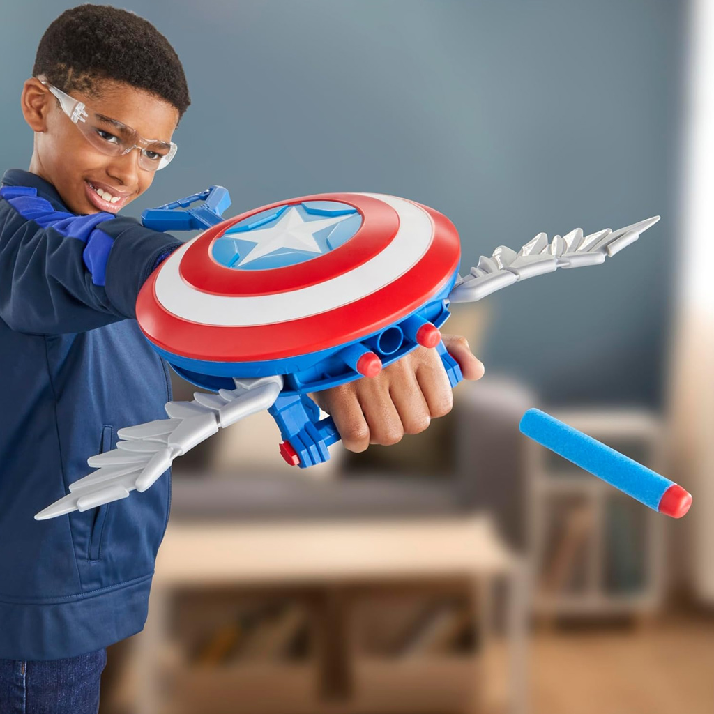 imagen de Nerf: Capitán América - Nuevo Mundo Blaster skyshot lanzador de espuma - Hasbro 3