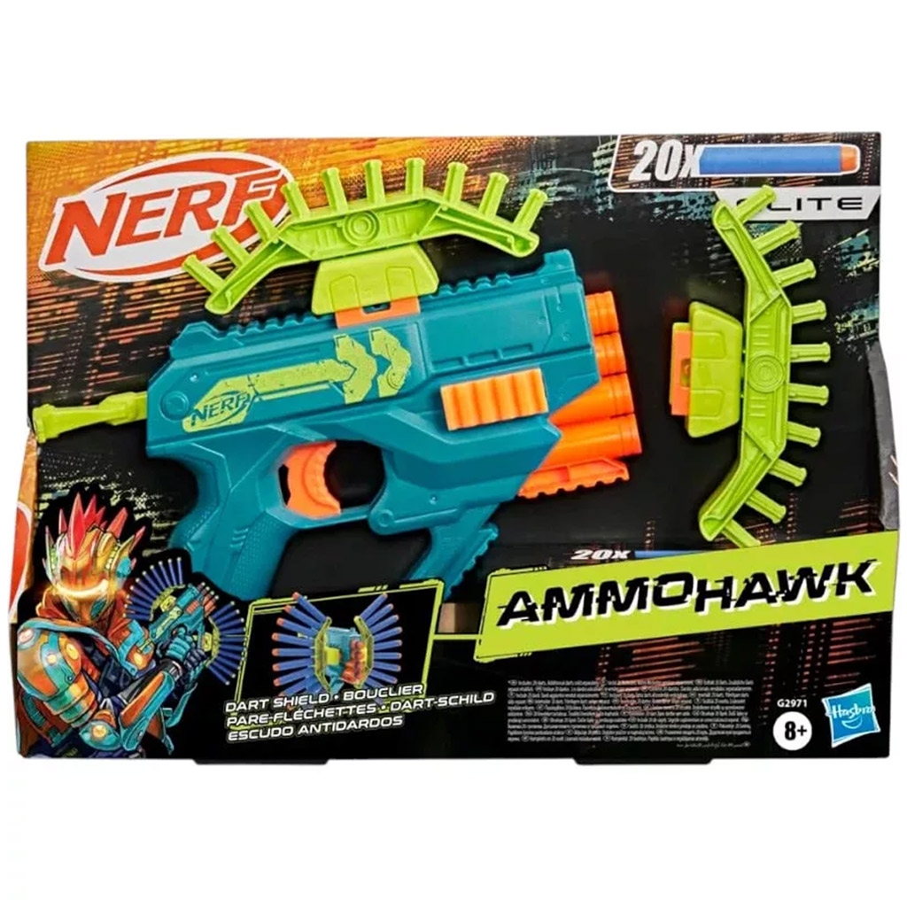 imagen de Nerf Elite Ammohawk lanzador de dardos de espuma - Hasbro 1
