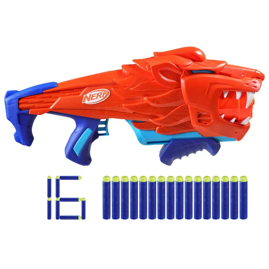 imagen de Nerf: Lionfury lanzador de dardos de espuma con 16 dardos - Hasbro 2