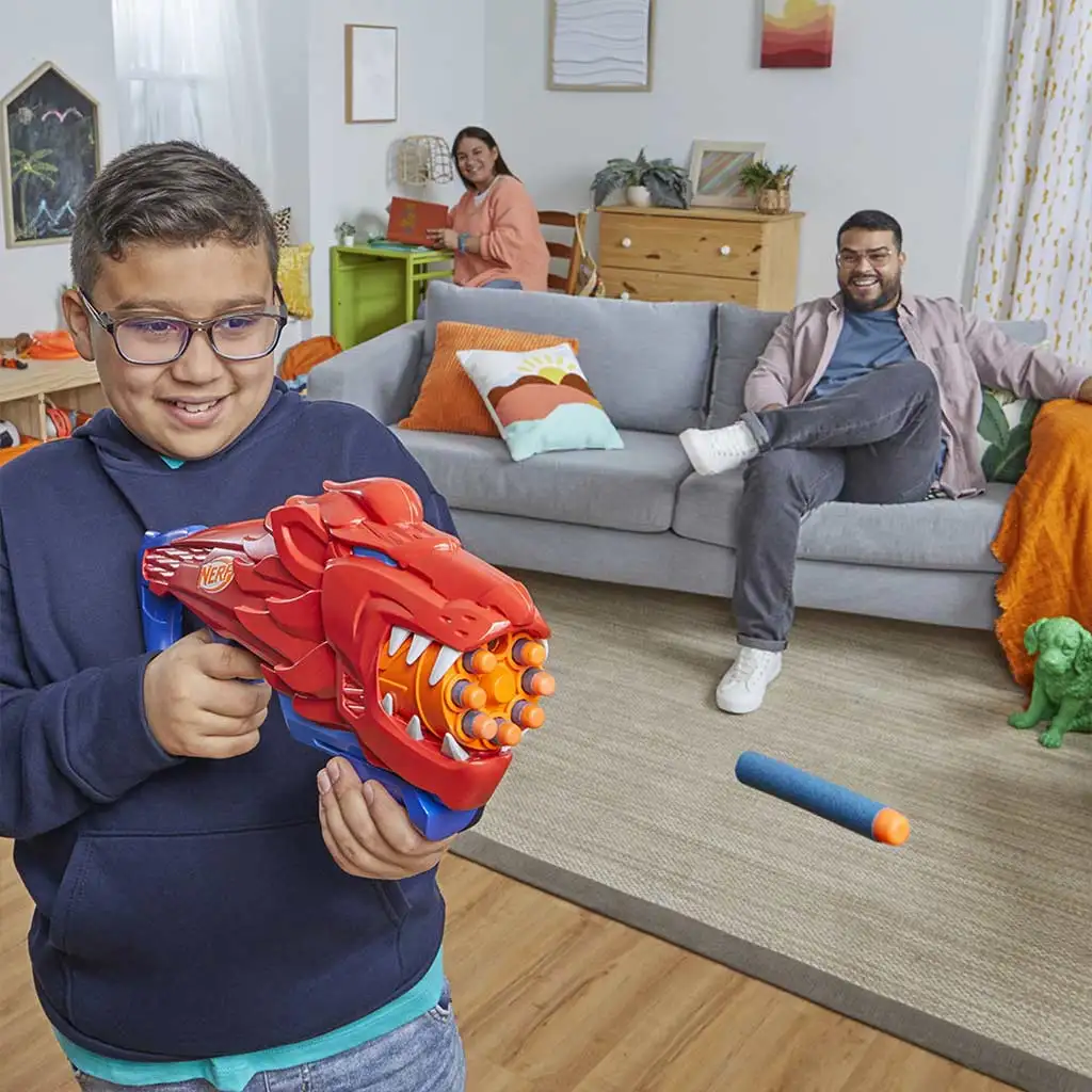 imagen de Nerf: Lionfury lanzador de dardos de espuma con 16 dardos - Hasbro 4